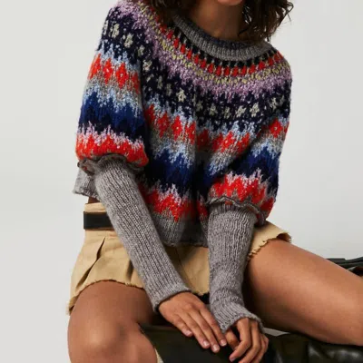 FREE PEOPLE HOME FOR THE HOLIDAYS HG COMBO SWEATER