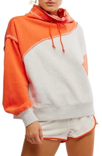 Free People Home Stretch Funnel Neck Sweatshirt In Multi