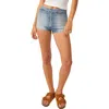 Free People Honeycomb Denim Micro Shorts In Ripple Reflect