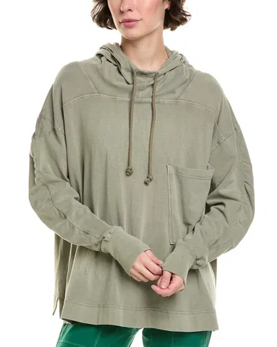 Free People Hot Shot Hooded Layer Pullover In Green