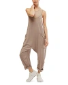 Free People Hot Shot Jumpsuit In Mocha Latte