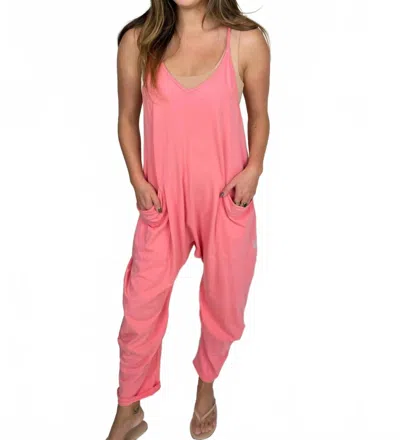 FREE PEOPLE HOT SHOT ONESIE IN PINK