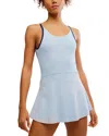 Free People Hot Shot Stretch Cotton Skortsie In Blue