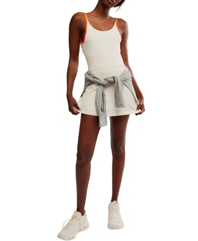Free People Hot Shot Sleeveless Pull-on Skortsie In White