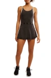 Free People Hot Shot Stretch Cotton Skortsie In Black