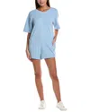 Free People Hot Shot T-shirt Romper In Blue