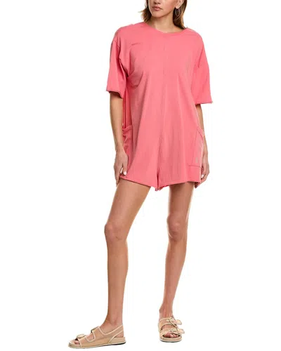 Free People Hot Shot T-shirt Romper In Pink