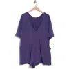 Free People Hot Shot Tee Romper In Dark Amythest
