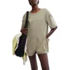 Free People Hot Shot Tee Romper In Sage Stone
