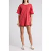 Free People Hot Shot Tee Romper In Winterberry