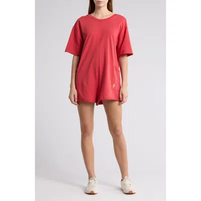 Free People Hot Shot Tee Romper In Winterberry