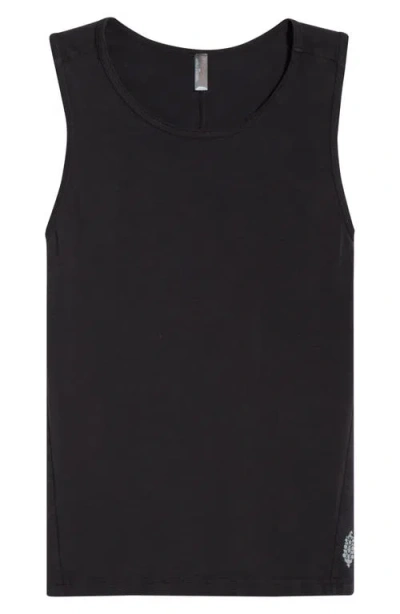 Free People Hot Shot Twist Back Tank In Black