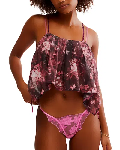 Free People Hotel Chantelle G String In Dawn Pink