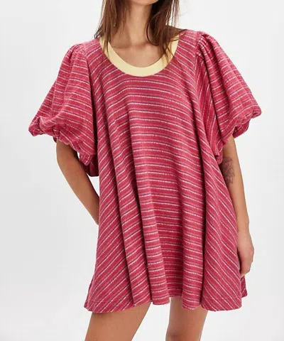 Free People Hudson Scoop Neck Pullover In Red Combo In Multi