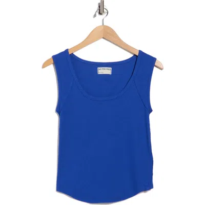 Free People Hummingbird Stretch Cotton Top In Blue