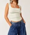Free People Hummingbird Stretch Cotton Top In Multi