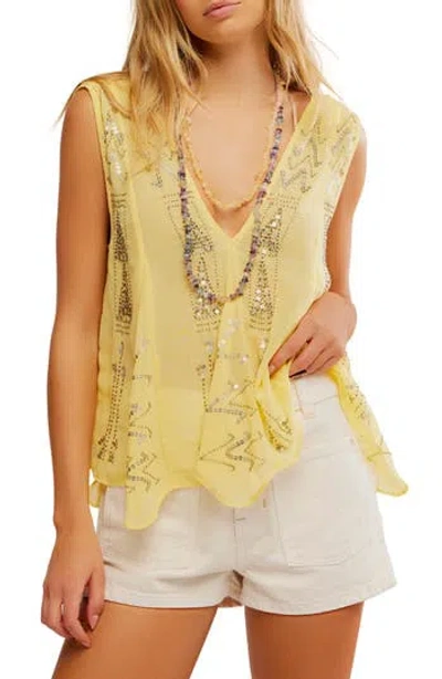 FREE PEOPLE FREE PEOPLE IBIZA EMBELLISHED TOP