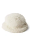 Free People Ice Queen Faux Fur Bucket Hat In Neutral