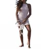 Free People Ilya Smocked Mini Dress In Pink Chalk In Neutral