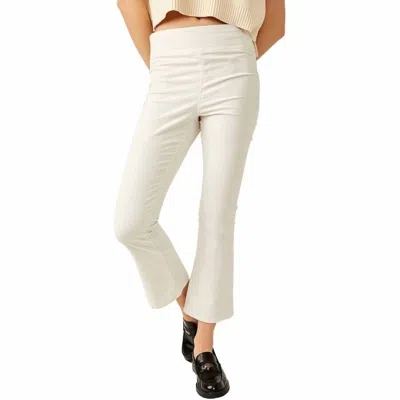 Free People In My Feelings Crop Bootleg Pant In Sea Salt In White