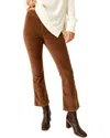 Free People In My Feelings Stretch Velveteen Crop Bootcut Jeans In Brown
