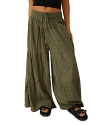 Free People Free-est In Paradise Wide Leg Pants In Dried Basil