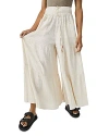 Free People In Paradise Wide Leg Pants In Ecru