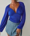 Free People In Your Arms Bodysuit In Electric Indigo In Multi