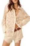 FREE PEOPLE FREE PEOPLE IN YOUR DREAMS LACE BUTTON-UP SHIRT