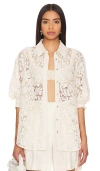 FREE PEOPLE IN YOUR DREAMS LACE BUTTONDOWN