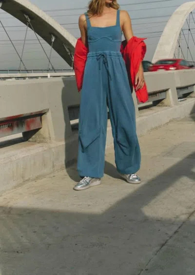 Free People Inbound Jumpsuit In Skyline In Blue