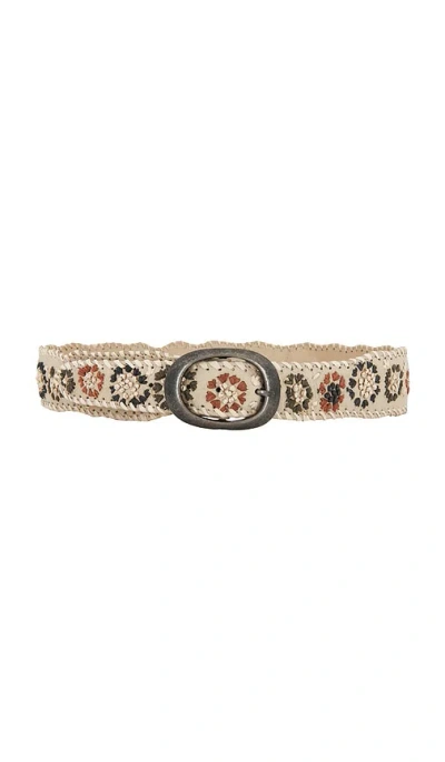 Free People Indigo Dreaming Raffia Belt In Brown