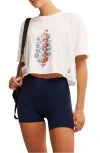 Free People Inspire Cotton Graphic T-shirt In Buti Logo - White Lo