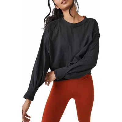 Free People Cotton Inspire Layer Top In Black