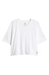 Free People Inspire Boxy Cropped Tee In White