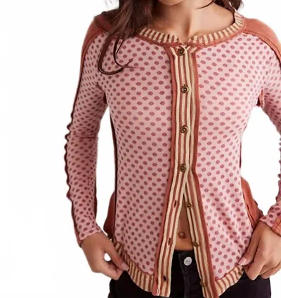 Free People Instant Classic Tee In Pink Combo