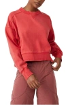 Free People Intercept Cotton Blend Sweatshirt In Red