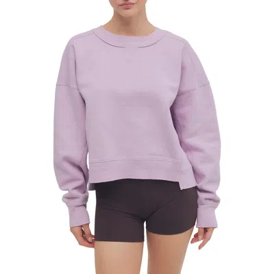 Free People Intercept Crop Sweatshirt In Pink