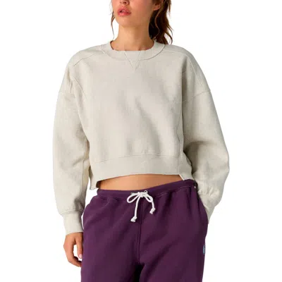 Free People Intercept Crop Sweatshirt In Neutral