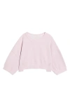 Free People Intercept Pull Crop Raglan Sweatshirt In Pink