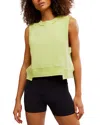 Free People Intercept Sleeveless Sweatshirt In Key Lime