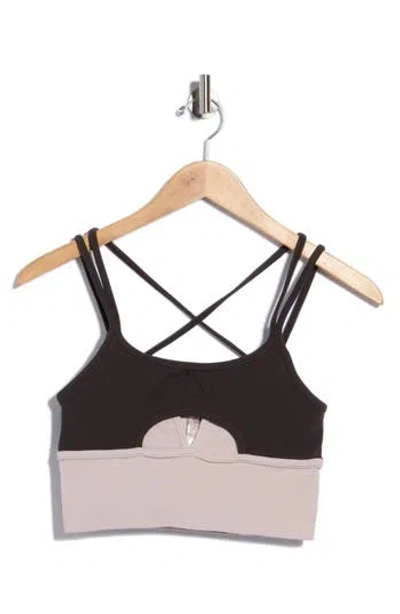 Free People Intimately Fp All Clear Star Player Performance Crop Tank In Black