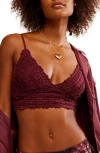 Free People Intimately Fp Amina Longline Bralette In Acai