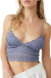 Free People Intimately Fp Amina Longline Bralette In Blue Granite