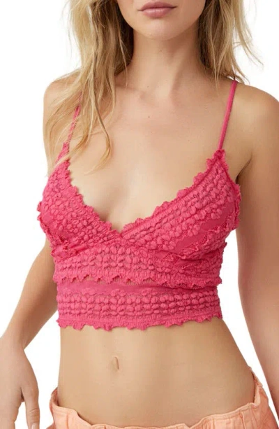 Free People Intimately Fp Amina Longline Bralette In Raspberry