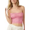 Free People Intimately Fp Double Date Embroidered Mesh Crop Camisole In Flowering Ginger Com
