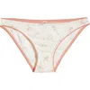 Free People Intimately Fp Floral Print Pointelle Bikini In Ivory Combo