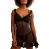 Free People Intimately Fp Heart To Heart Babydoll Chemise In Black
