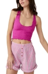 Free People Intimately Fp Here For You Racerback Crop Tank In Dahlia Mauve