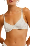 Free People Intimately Fp Home Grown Stretch Cotton Eyelet Underwire Bra In Ivory